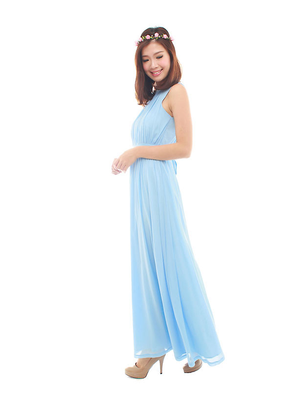 Paris Maxi Dress in Powder Blue